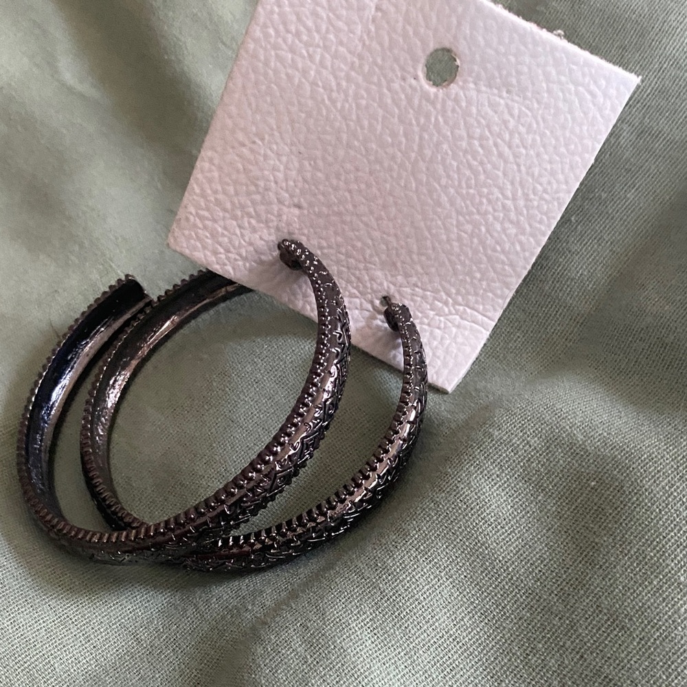 Free People Textured Hoop Earrings
